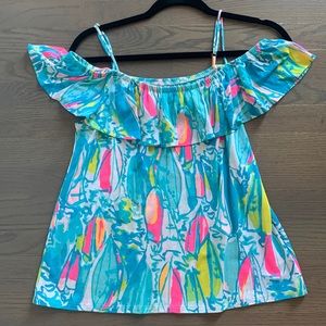 Lilly Pulitzer Ruffle on or off Shoulder Top